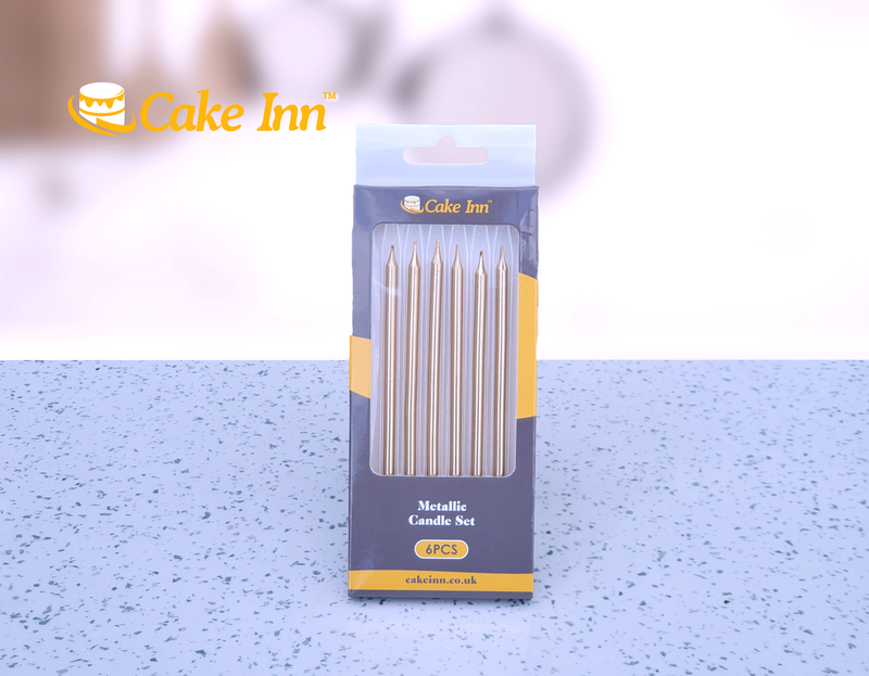 6Pcs Gold Candles