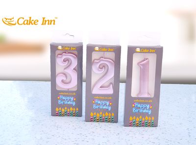 Pink Number Candle
