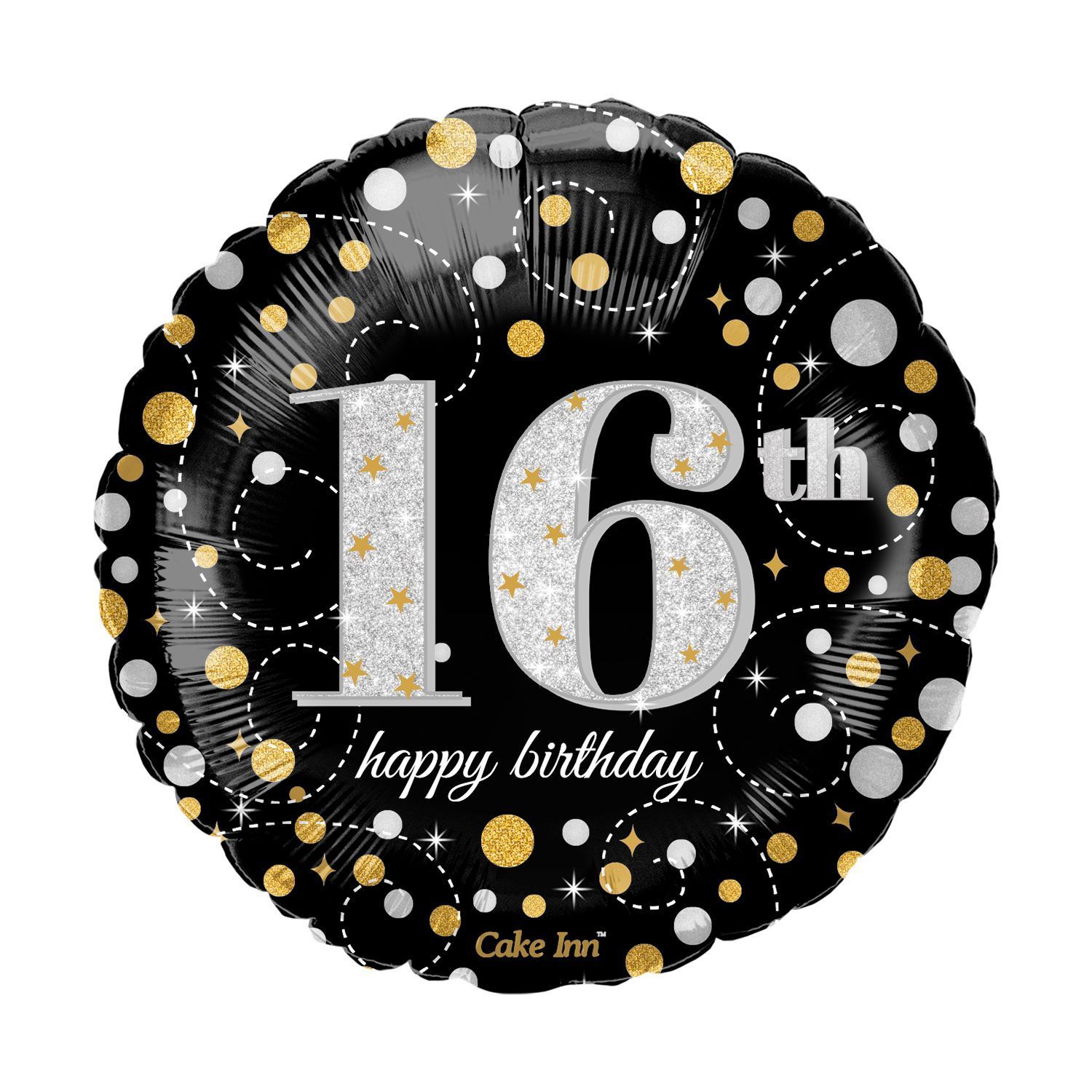 Happy 16th Birthday 18″Foil Balloon Including Helium & Weight
