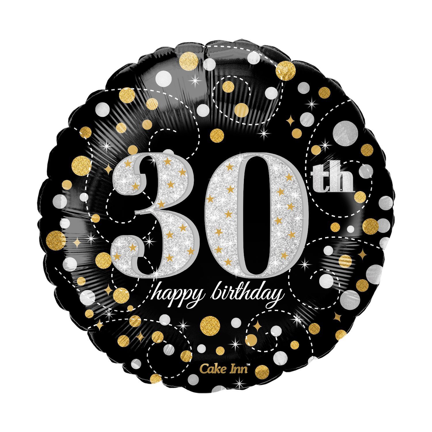 Happy 30th Birthday 18″Foil Balloon Including Helium & Weight