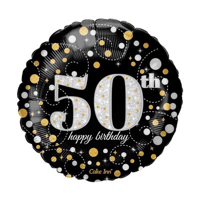 Happy 50th Birthday 18″Foil Balloon Including Helium & Weight