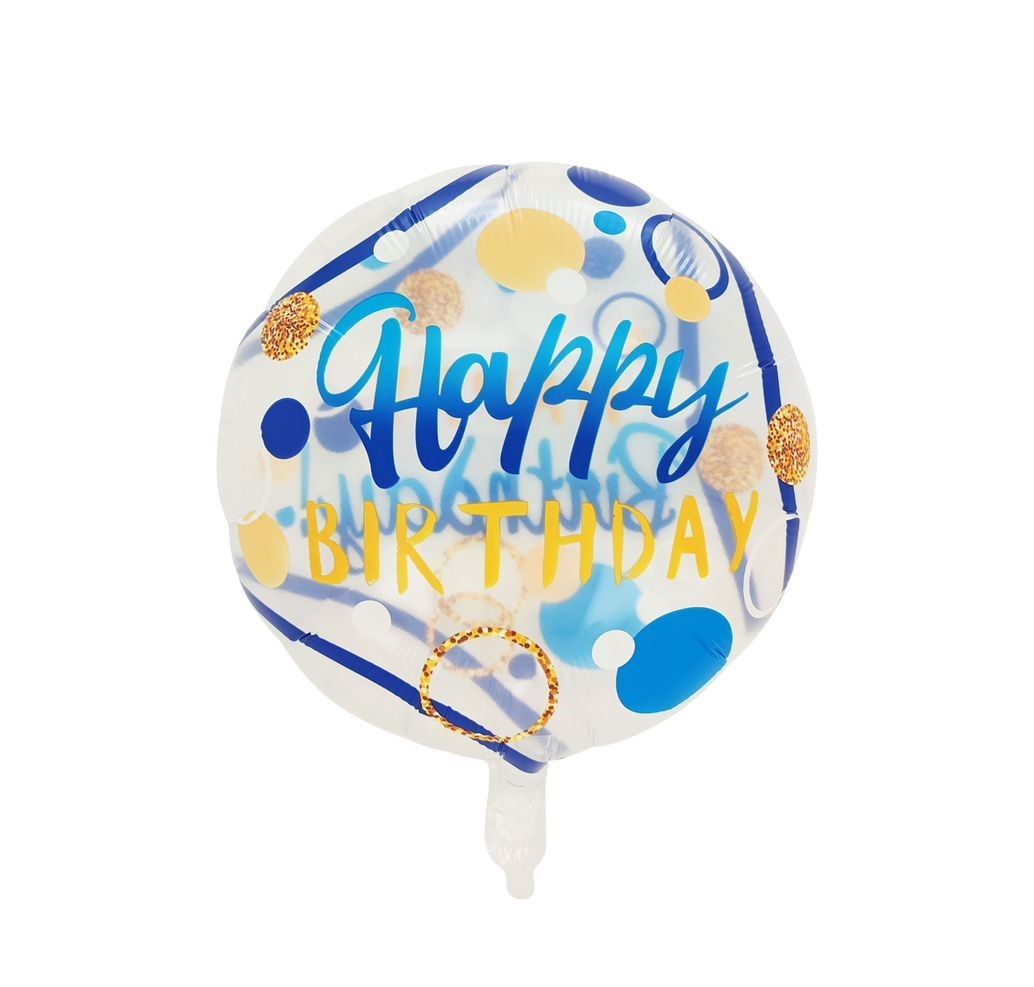 Clear Blue 18″Foil Balloon Including Helium & Weight