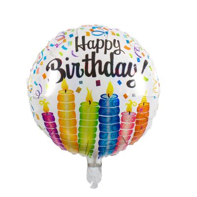 Shadow Candles Happy Birthday 18″Foil Balloon Including Helium & Weight