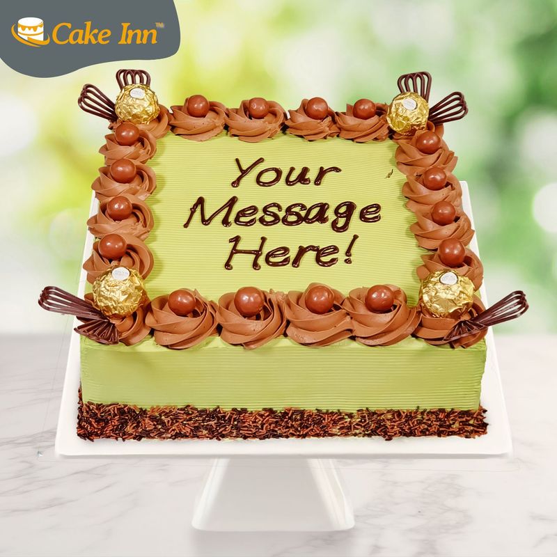 Ferrero Chocolate Topping Pistachio Cream Cake