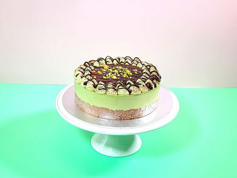Ultimate Chocolate Pistachio Cheesecake