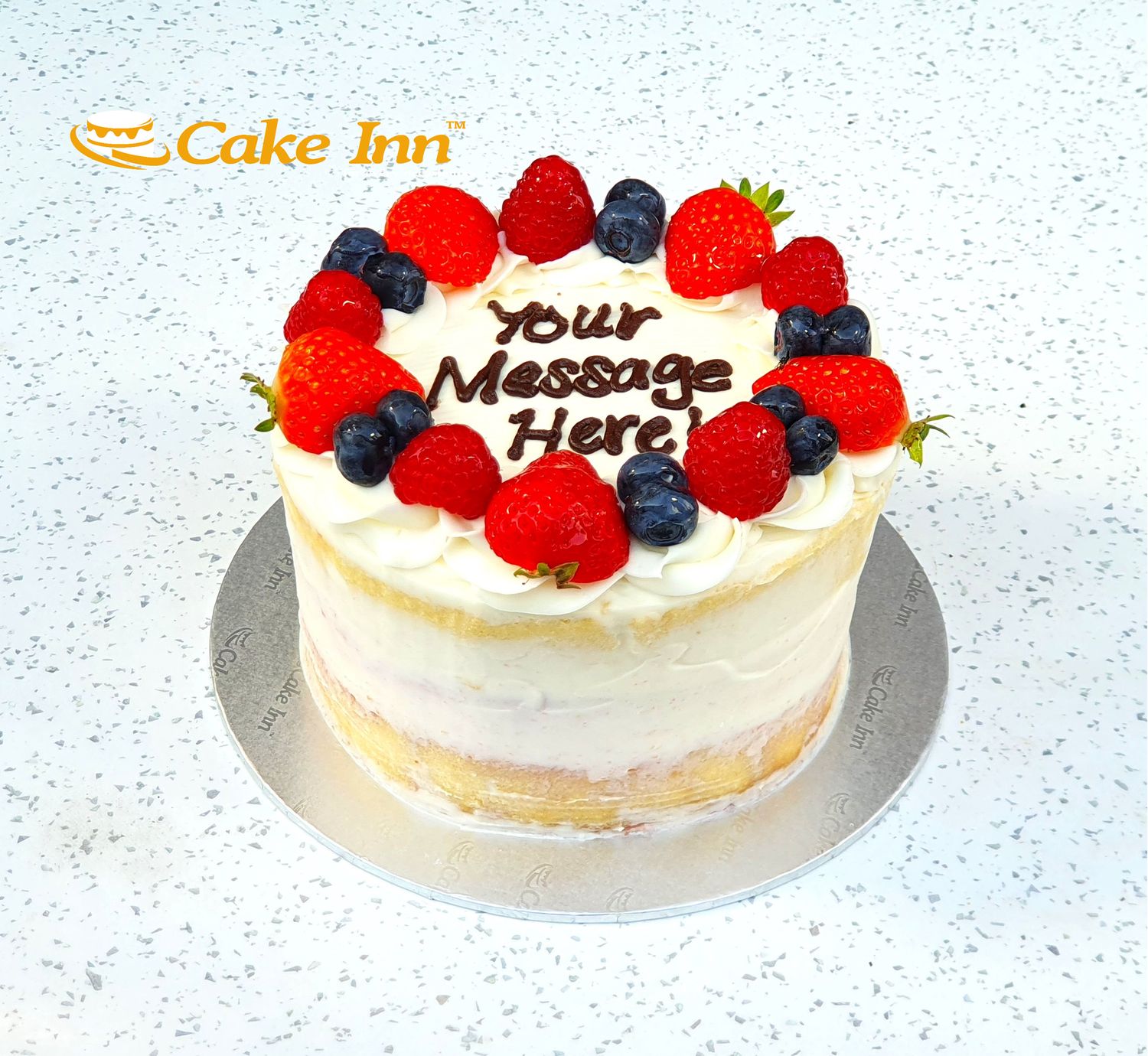 Fresh Berries Vegan Vanilla Cake