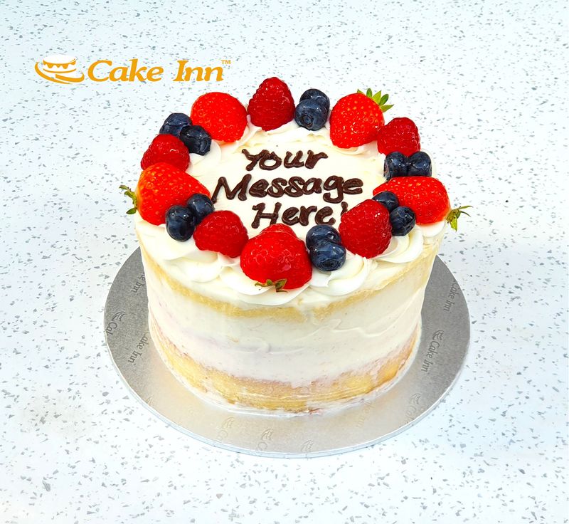 Fresh Berries Vegan Vanilla Cake
