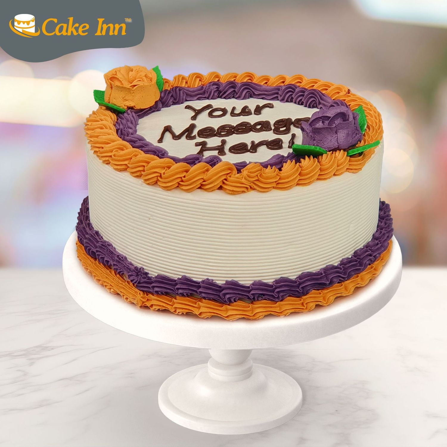 Gold & Purple Birthday Cake R73