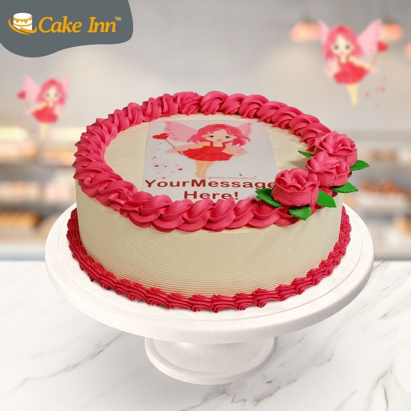 Pink Photo Birthday Cake P475