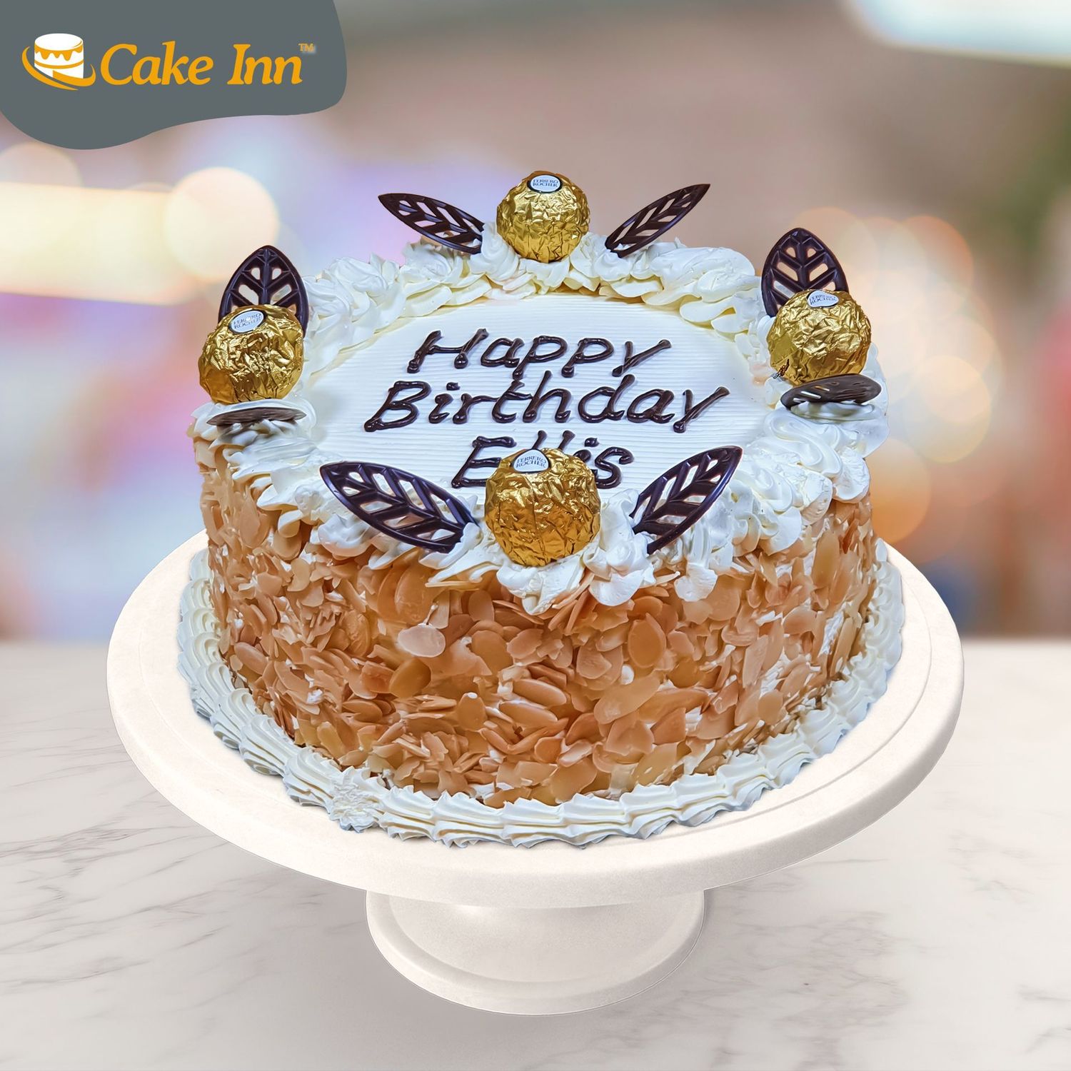 Ferrero Toppings With Nuts On Side Birthday Cake R2