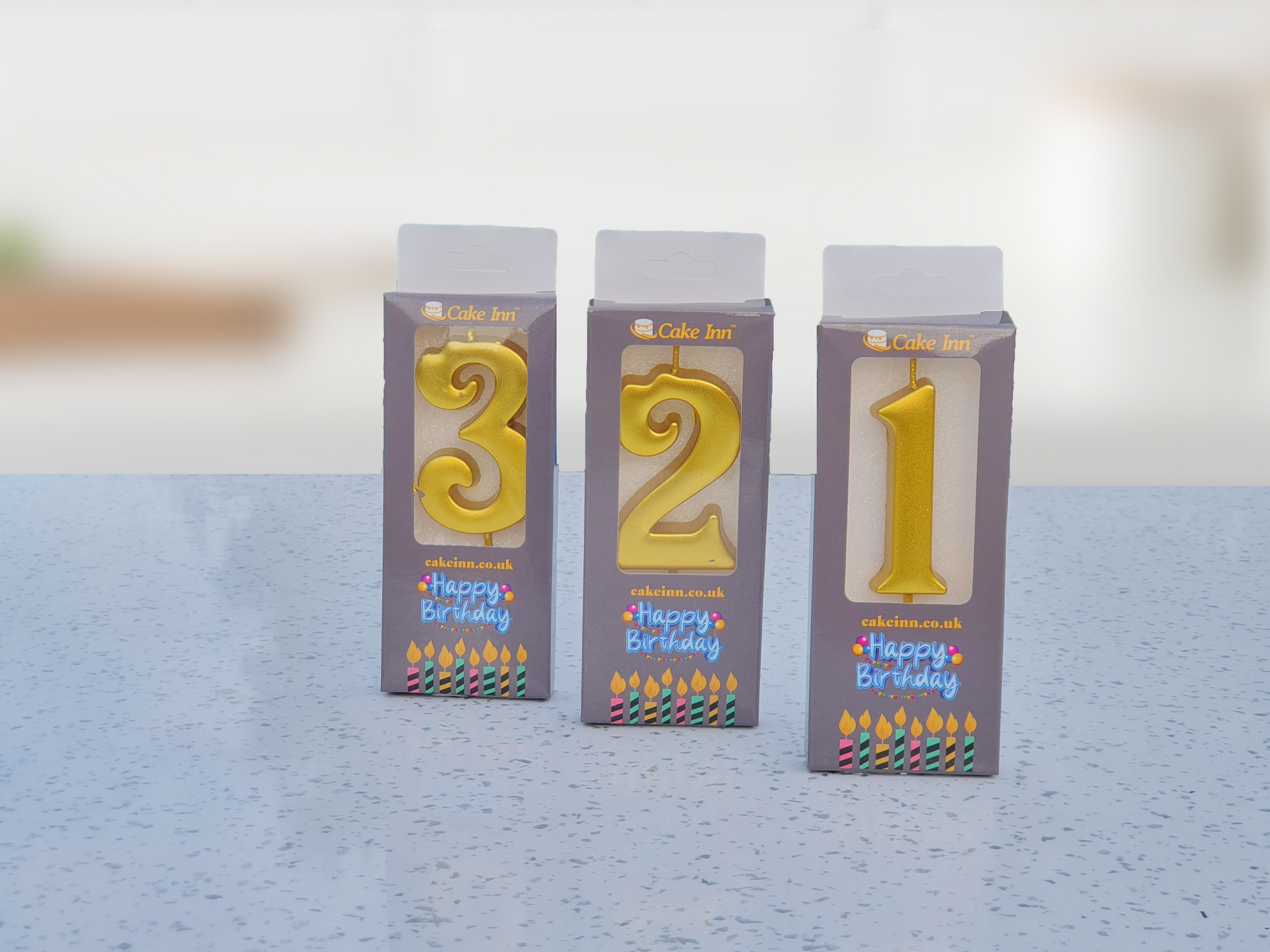 Gold Number Candle