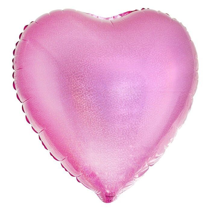 Pink Heart 18"Foil Balloon Including Helium & Weight