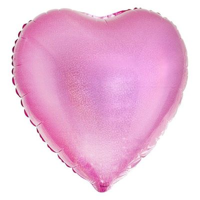 Pink Heart 18"Foil Balloon Including Helium & Weight
