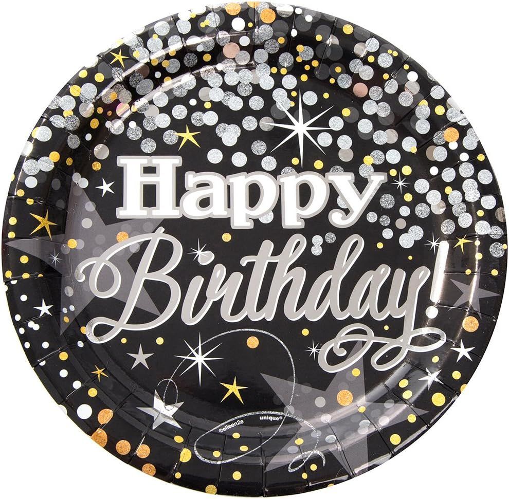 Silver & Black  H/P 18"Foil Balloon Including Helium & Weight