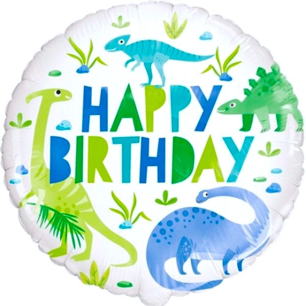 Dinosaur 18"Foil Balloon Including Helium & Weight