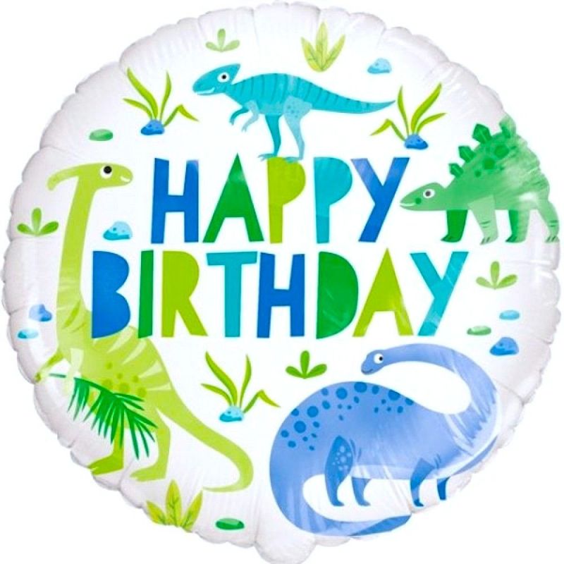 Dinosaur 18"Foil Balloon Including Helium & Weight