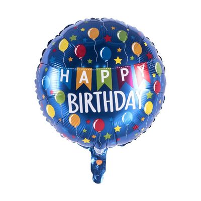 Balloon Effect Happy Birthday 18″Foil Balloon Including Helium & Weight