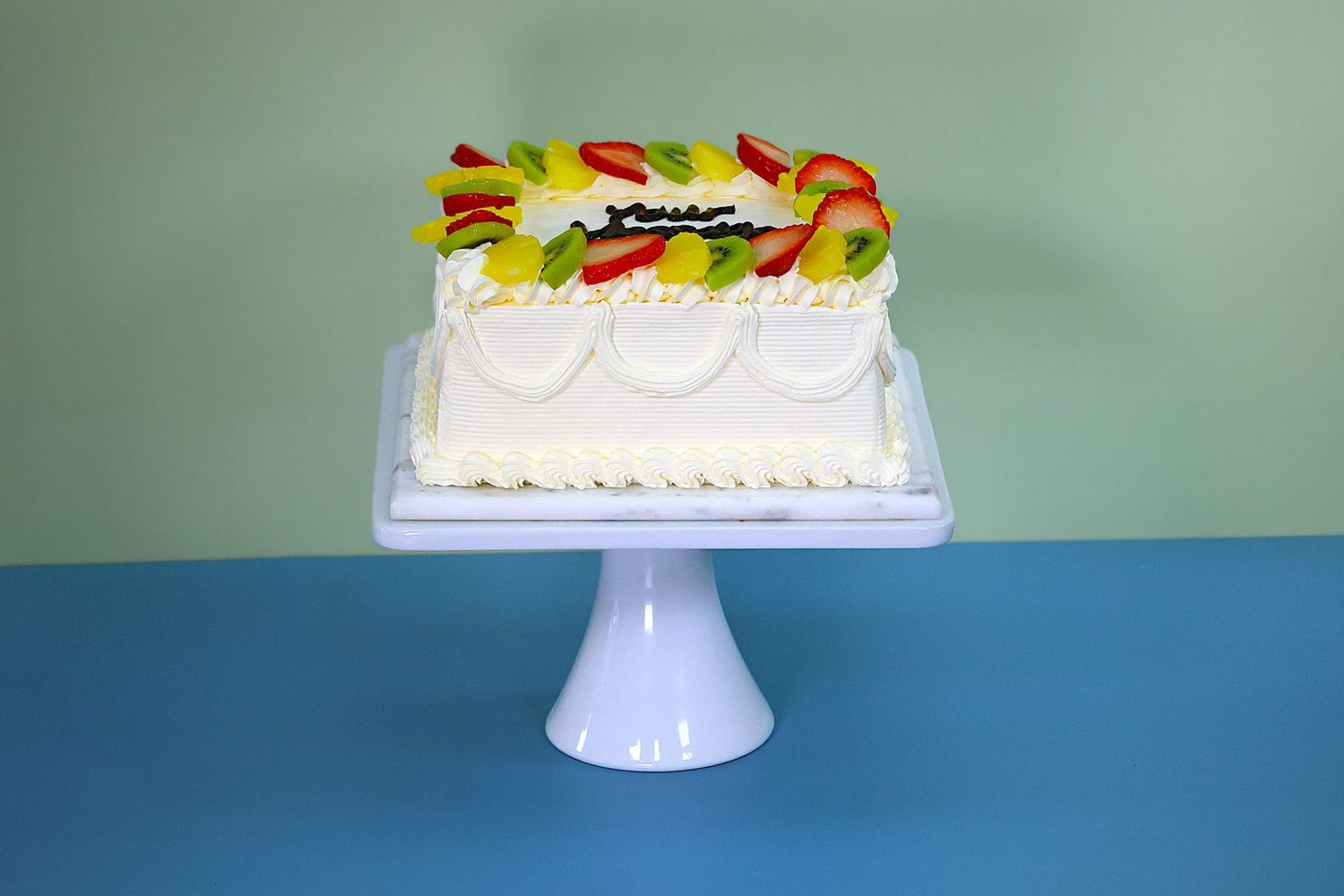 Fresh Fruit Birthday Cake