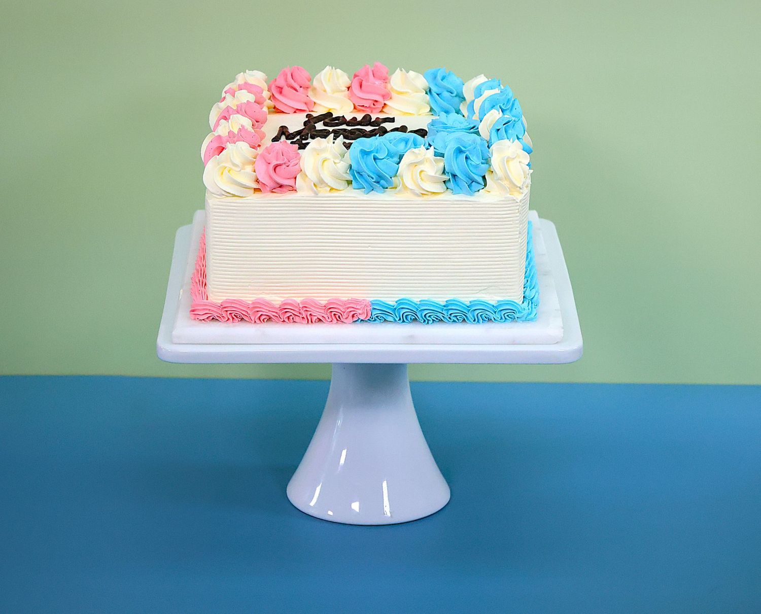 Classic Gender Reveal Baby Shower Cake