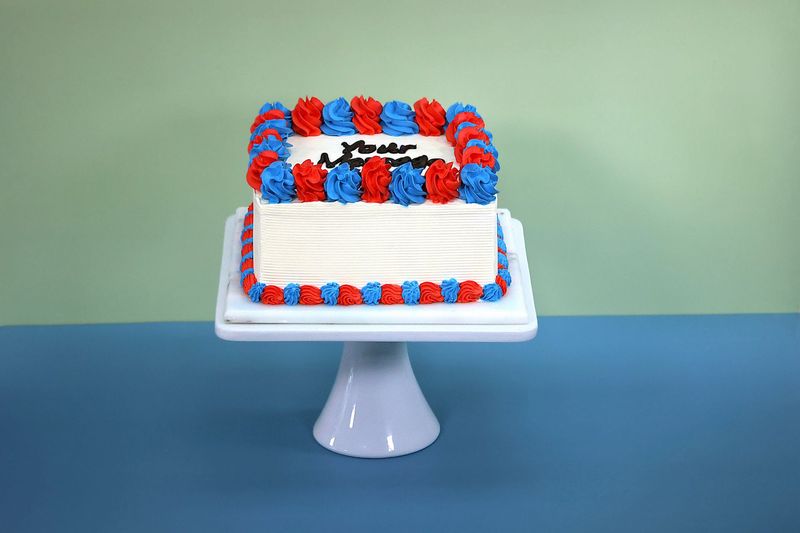 Blue & Red Birthday Cake