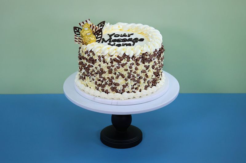 Ferrero Chocolate With Curls On Side Birthday Cake R136