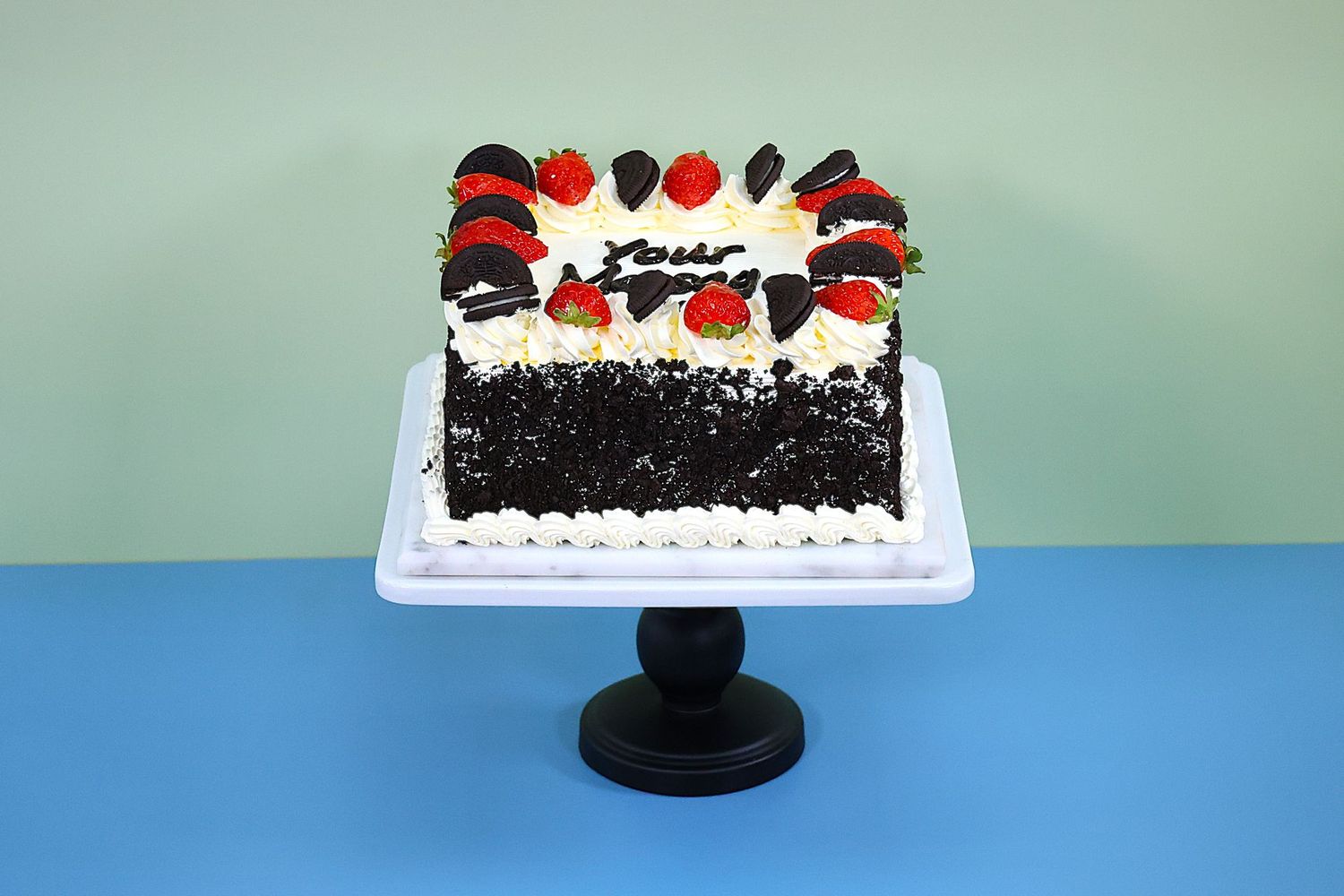 Oreo & Strawberry topping Birthday Cake