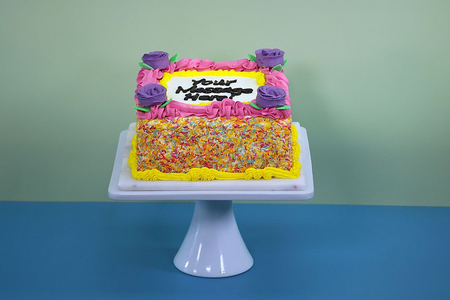 Rainbow Themed Birthday Cake