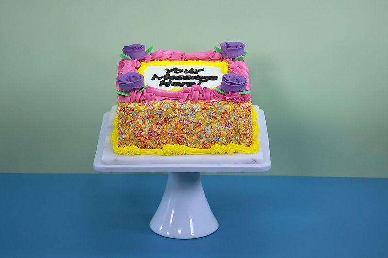 Rainbow Themed Birthday Cake