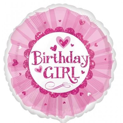 Birthday Girl 18"Foil Balloon Including Helium & Weight