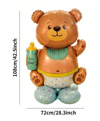 42" Large Its a Boy Teddy Bear With Base Balloon