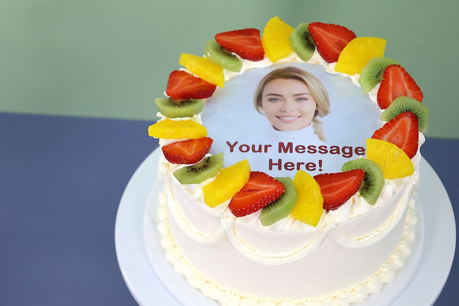 Fresh Fruit  Photo Cake