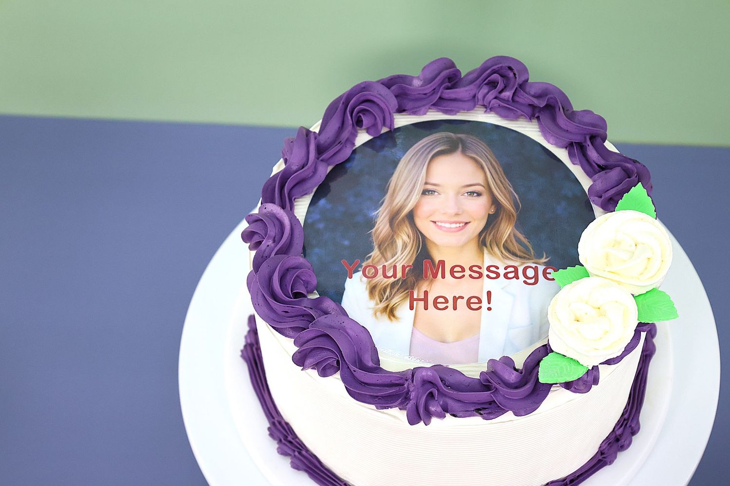 Colour Theme Photo Birthday Cake