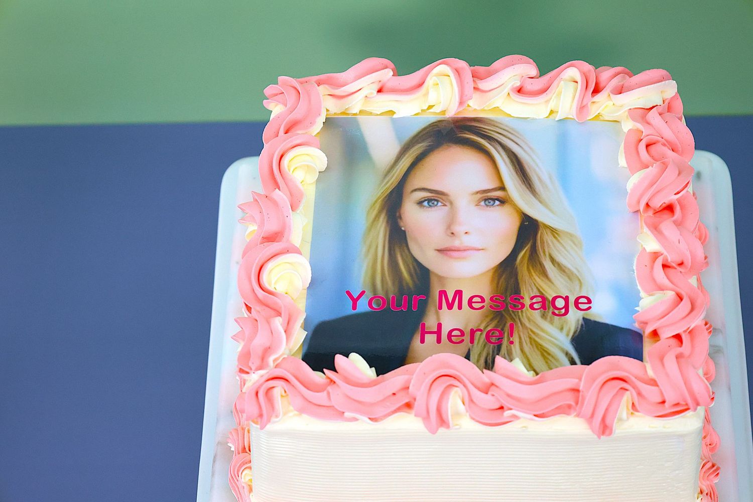 Colour Theme Photo Birthday Cake