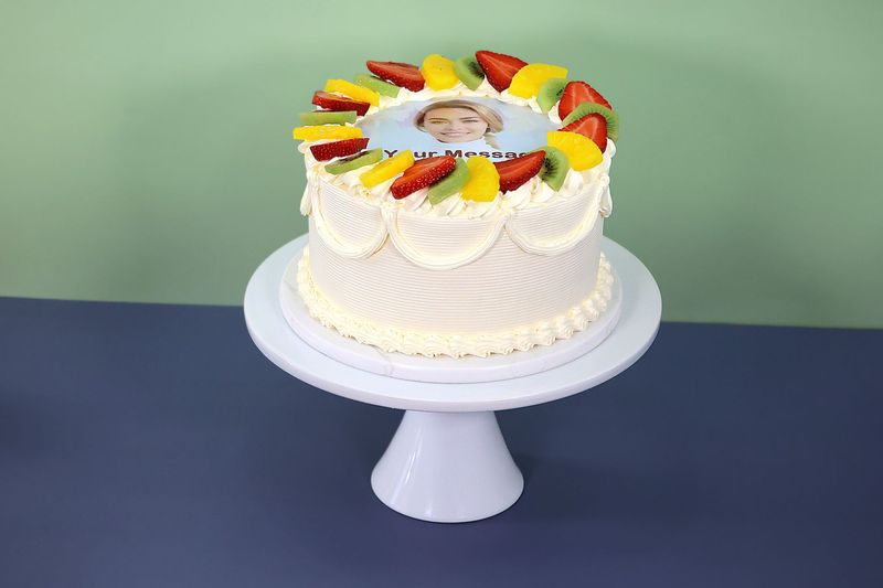 Fresh Fruit  Photo Cake