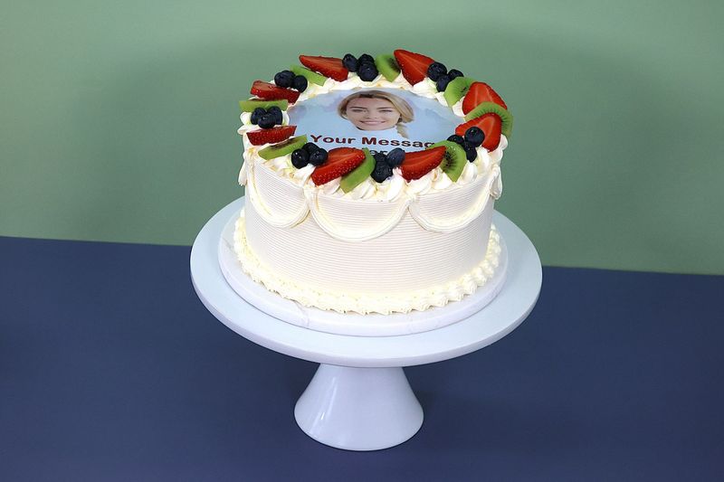 Fresh Fruit  Photo Cake