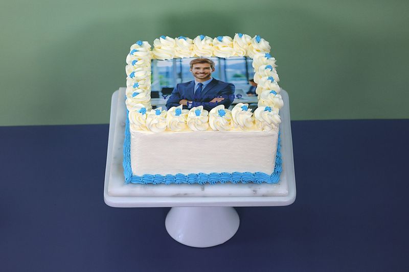 Colour Theme Photo Birthday Cake