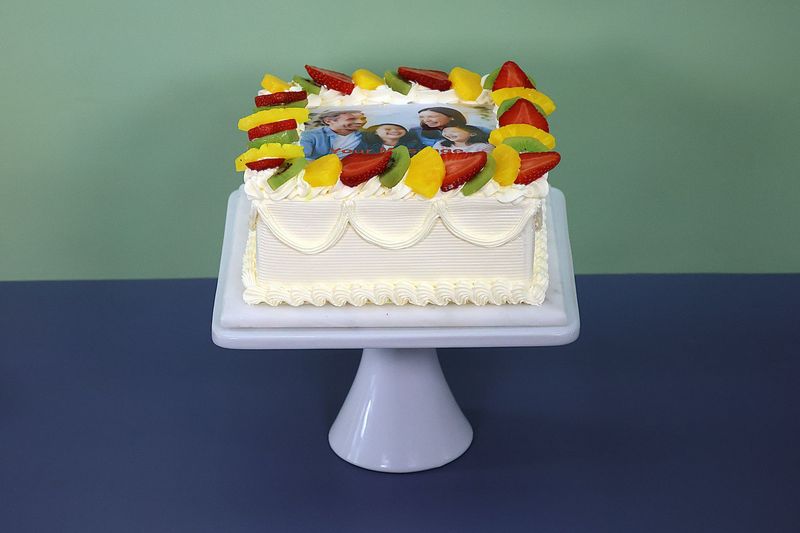 Full Fruit Photo Birthday Cake