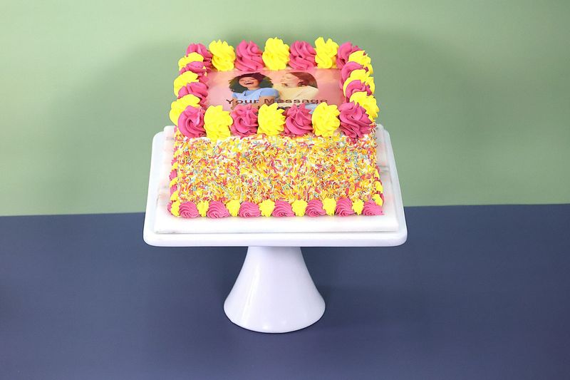 Sprinkles Photo Birthday Cake
