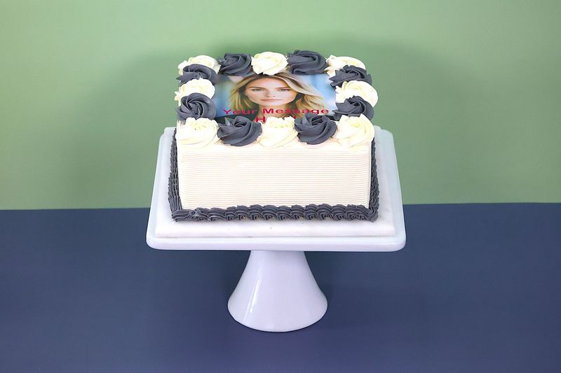 Colour Theme Photo Birthday Cake