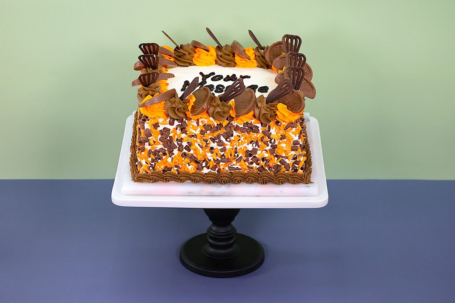 Orange Theme Birthday Cake