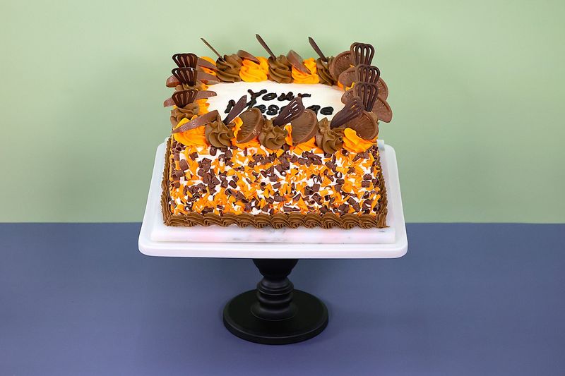 Orange Theme Birthday Cake