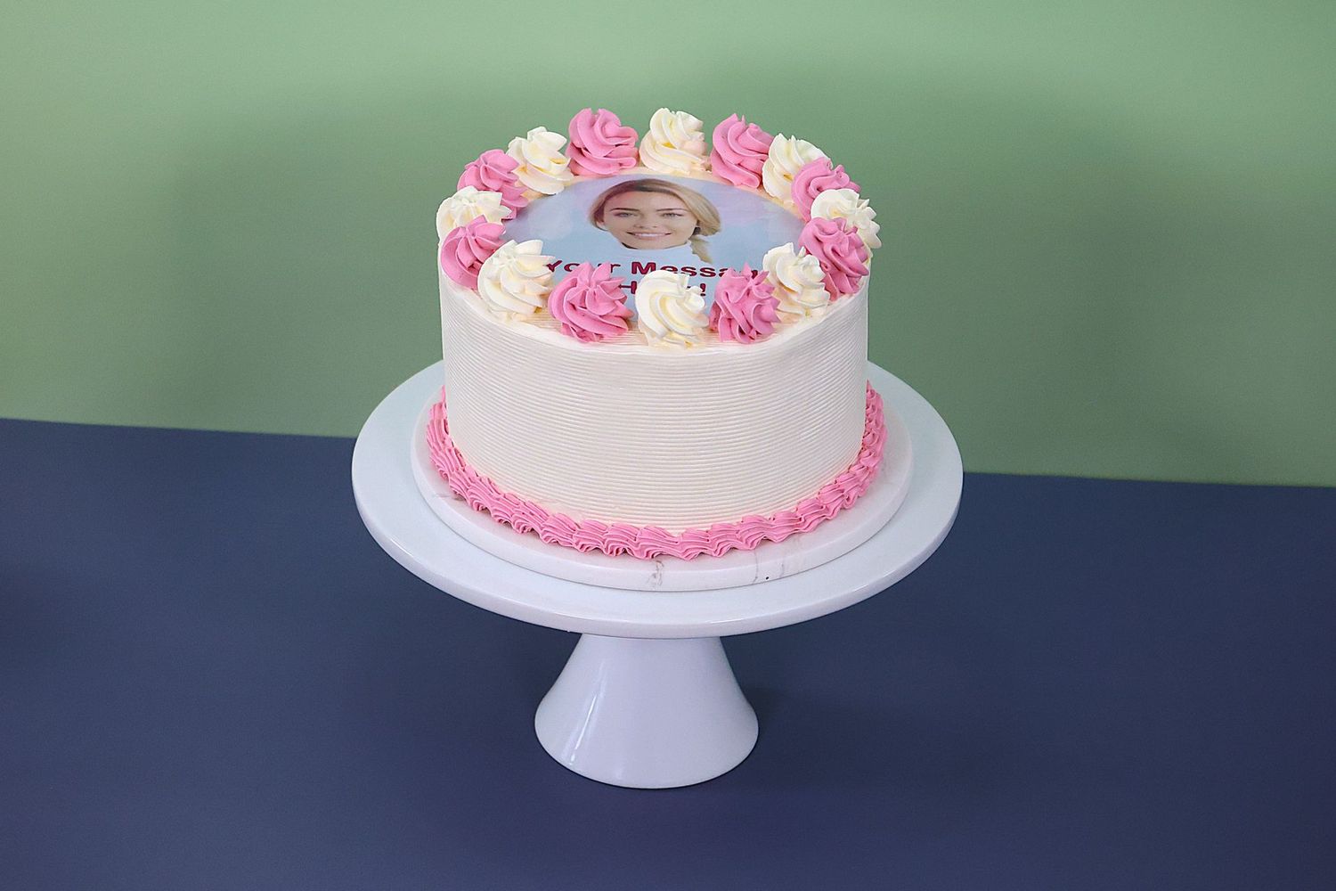 Colour Theme Photo Birthday Cake