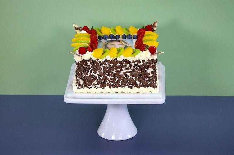 Full Fruit Photo Birthday cake