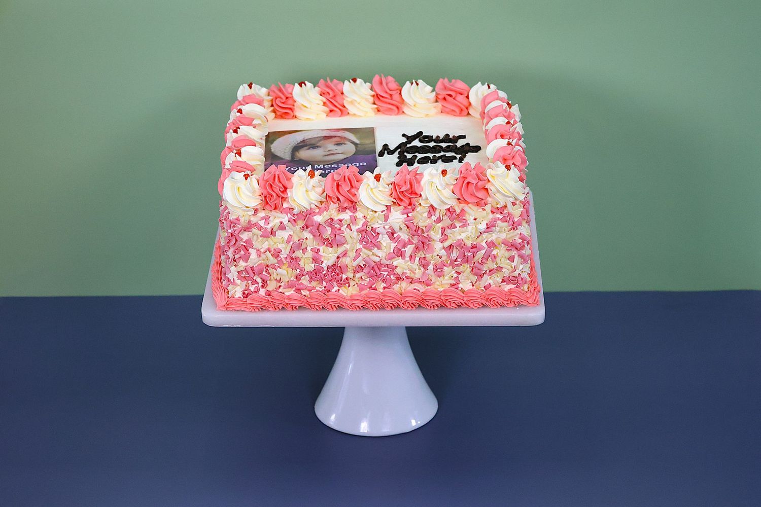 Pink Photo Birthday Cake