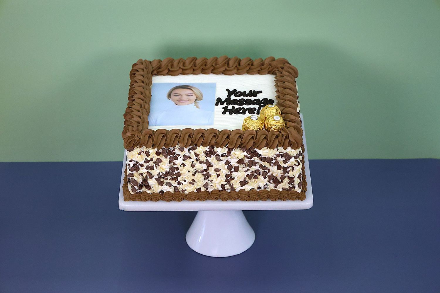 Ferrero Topping Photo Birthday Cake