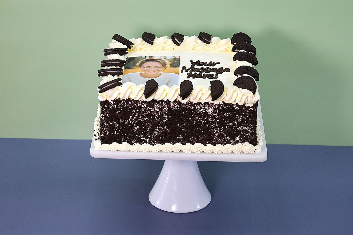 Oreo Topping Photo Birthday Cake