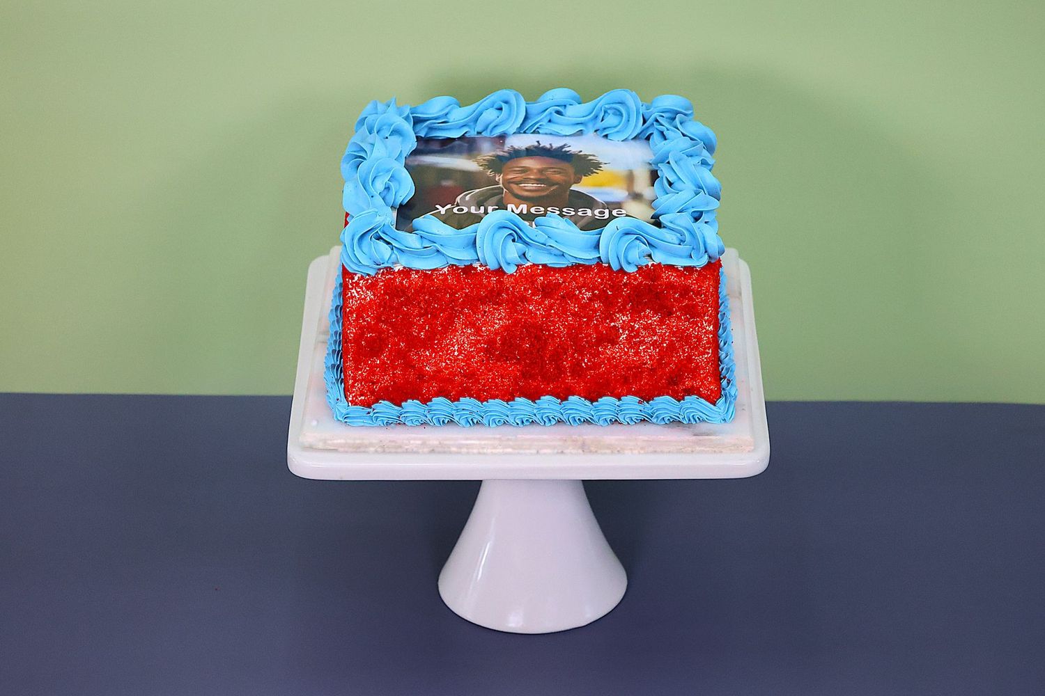 Colour Theme Red velvet Photo Cake