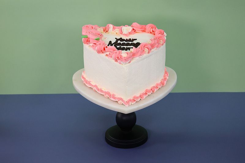 Colour Theme Heart Cake