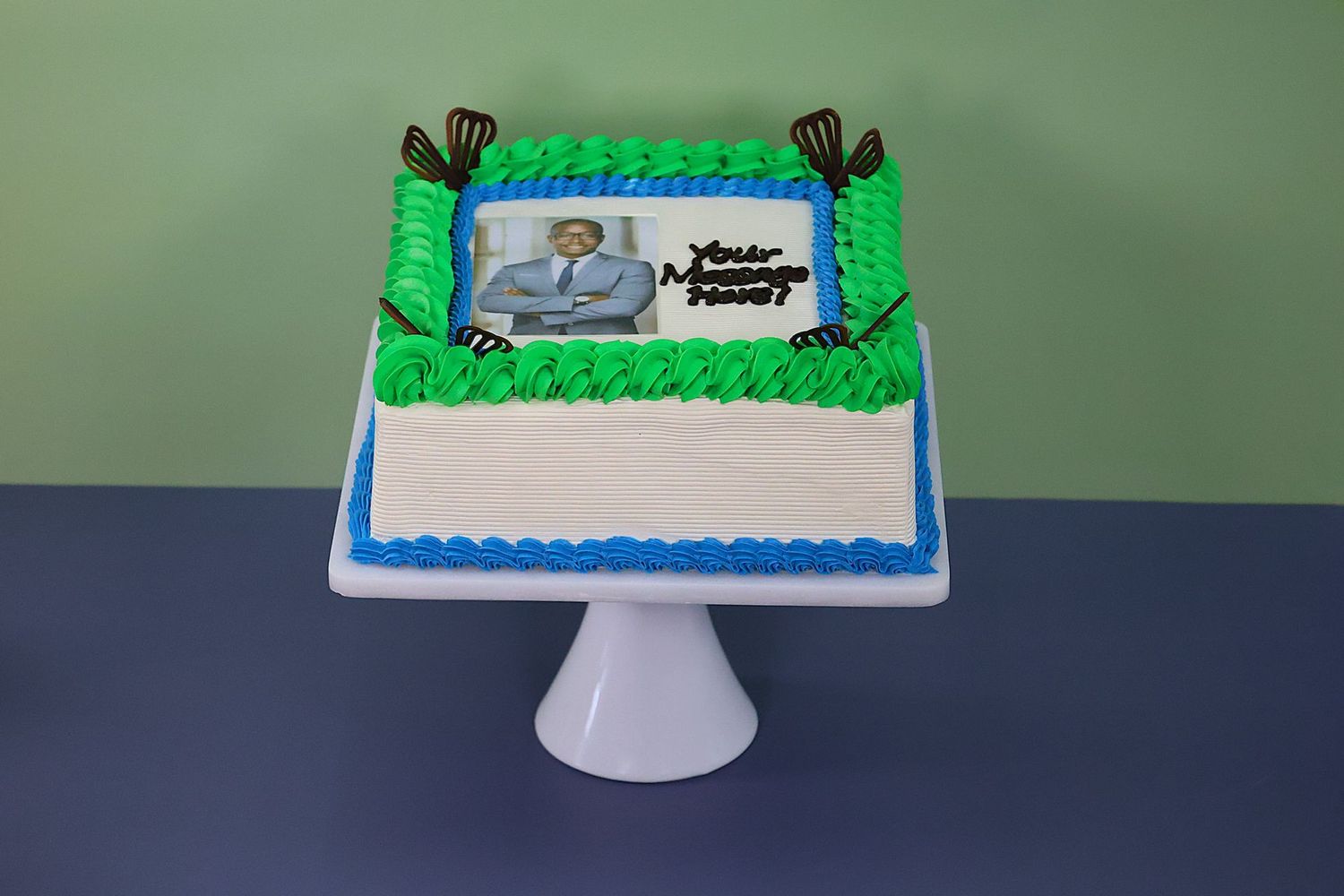 Colour Theme Photo Birthday Cake