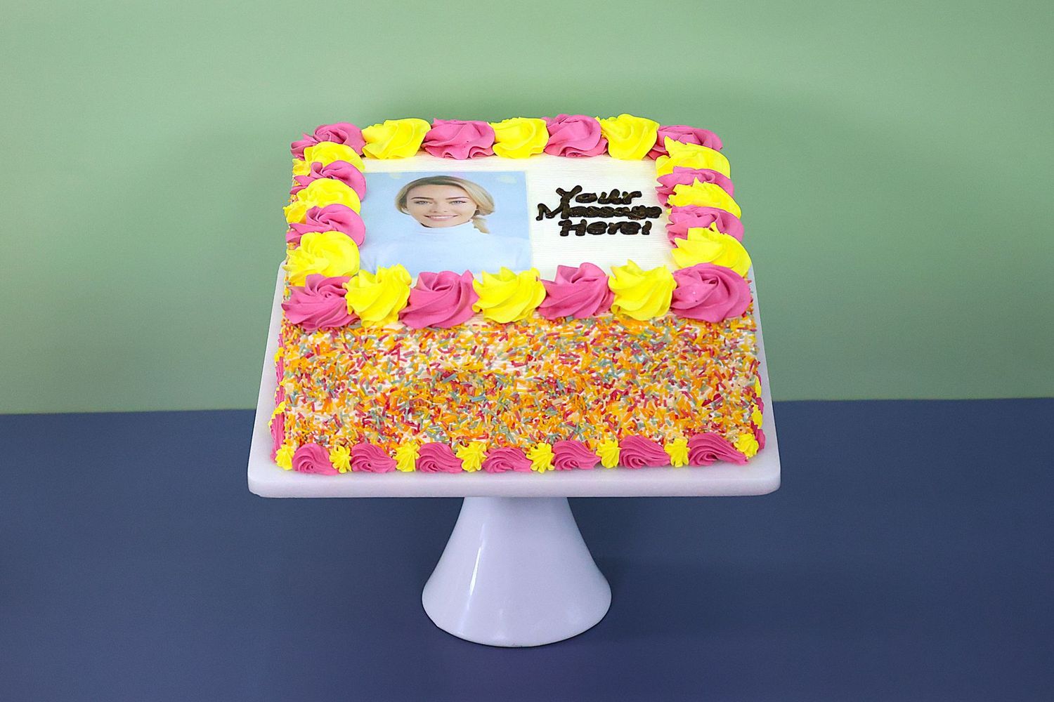 Rainbow Sprinkles Photo Cake